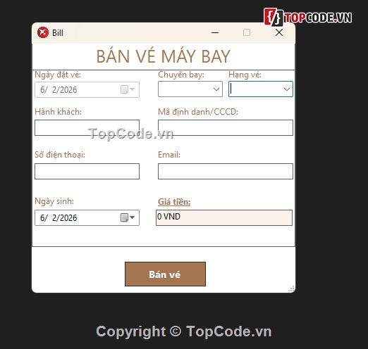 quản lý bán vé,chuyến bay,quản lý chuyến bay